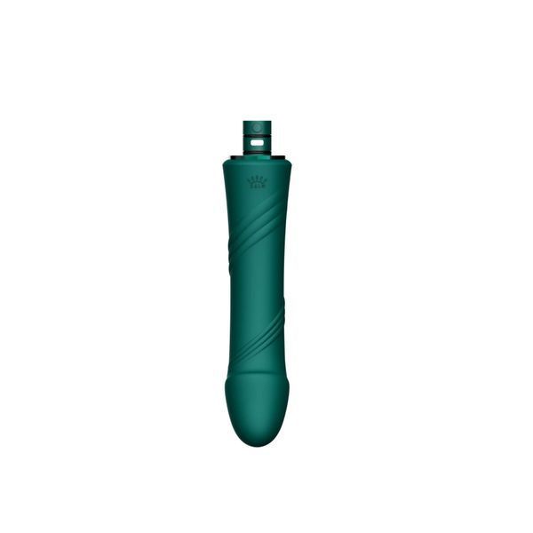 Компактна смарт секс-машина Zalo &ndash; Sesh Turquoise Green, 2 насадки, пульт ДК, кристал Swarovski SO9554