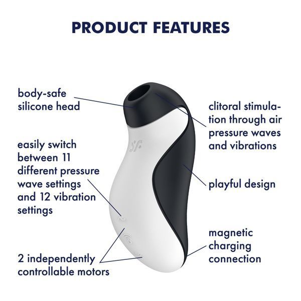 Вакуумный стимулятор с вибрацией Satisfyer Orca SO8401