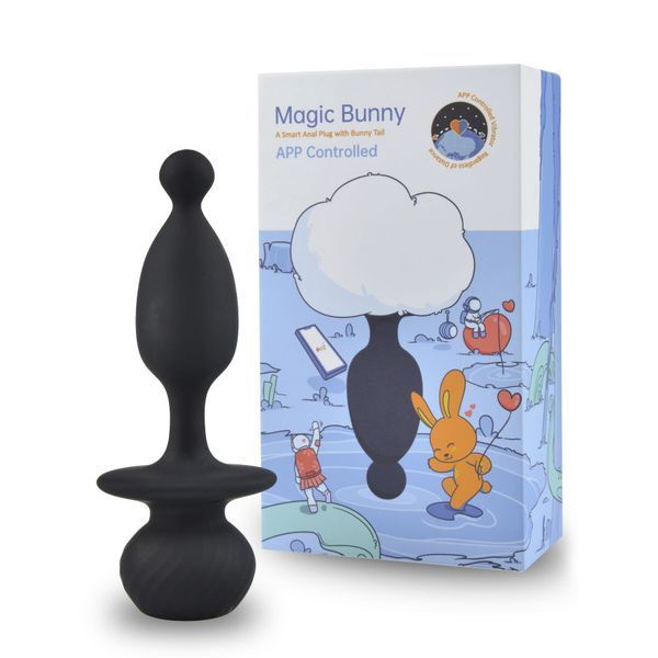 Анальна смарт-пробка Magic Motion Bunny зі знімним пухнастим хвостиком, керування зі смартфона SO5742