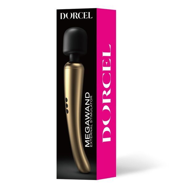 Мощный вибромассажер Dorcel Megawand Gold перезаряжаемый, 160 режимов SO1730