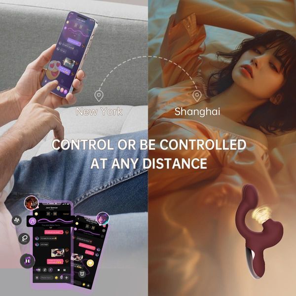 Смарт-вибратор Magic Motion Ponder Blue, двойная стимуляция, виброяйцо+язычок для клитора SX3229