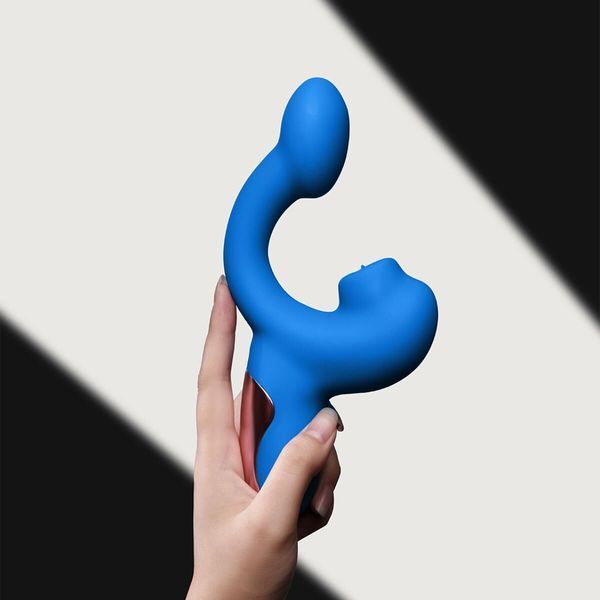 Смарт-вибратор Magic Motion Ponder Blue, двойная стимуляция, виброяйцо+язычок для клитора SX3229