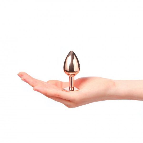 Металлическая анальная пробка с украшением в виде кристалла Dorcel - Diamond Plug Rose Gold S SO5534