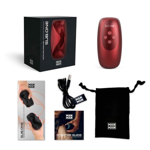 Мастурбатор с вибрацией Manwan SUB.ONE Velvet Red SX1379
