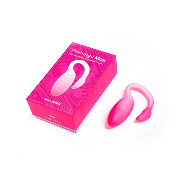 Смарт-виброяйцо Magic Motion Flamingo Max Pink 2 в 1: виброяйцо и тренажер Кегеля, 10 режимов SX2194