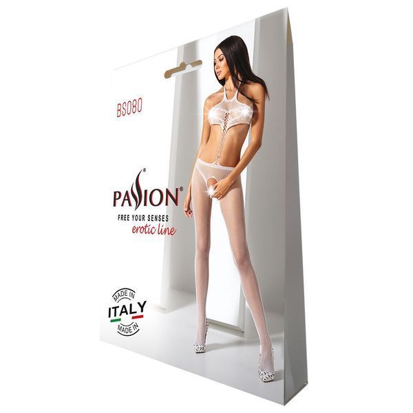 Открытый бодистокинг Passion BS080 white SO4731