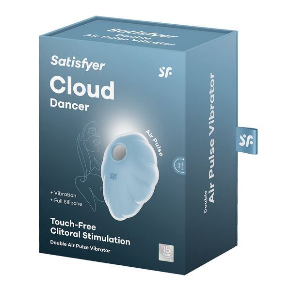 Вакуумний стимулятор з вібрацією Satisfyer Cloud Dancer Blue SO8974