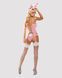 Еротичний костюм зайчика Obsessive Bunny suit 4 pcs costume pink S/M, рожевий, топ з підв&rsquo;язками SO7254 фото 4