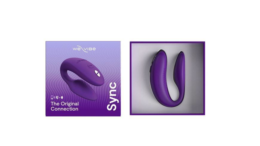 Смарт-вибратор для пар We-Vibe Sync 2 Purple, 10 виброрежимов, пульт ДУ SO8762