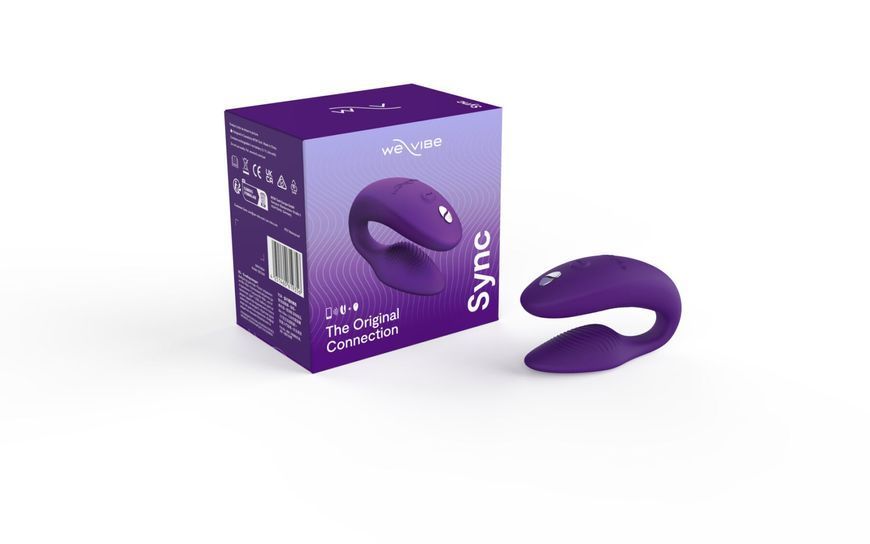 Смарт-вибратор для пар We-Vibe Sync 2 Purple, 10 виброрежимов, пульт ДУ SO8762