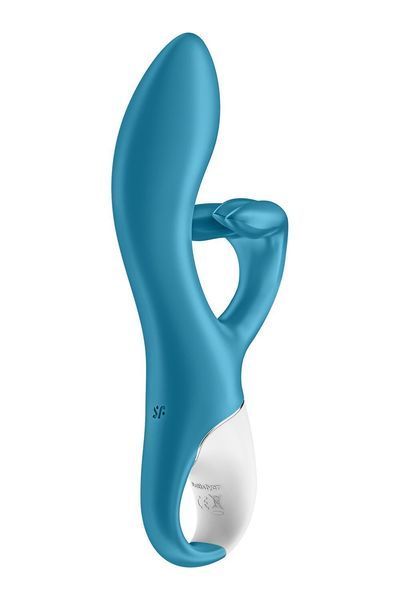 Вибратор кролик с тройным отростком Satisfyer Embrace me Turquoise, 2 мотора, диаметр 3,6 см SO6284