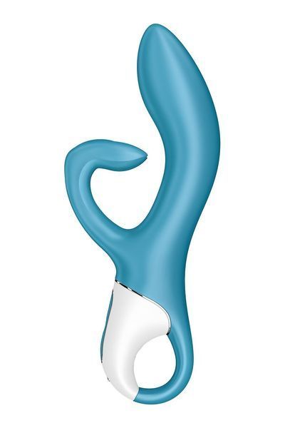 Вибратор кролик с тройным отростком Satisfyer Embrace me Turquoise, 2 мотора, диаметр 3,6 см SO6284