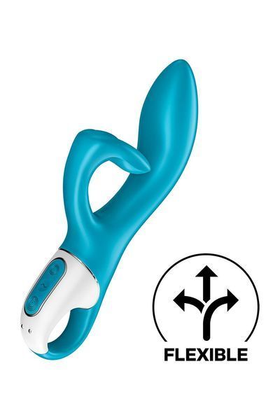 Вибратор кролик с тройным отростком Satisfyer Embrace me Turquoise, 2 мотора, диаметр 3,6 см SO6284