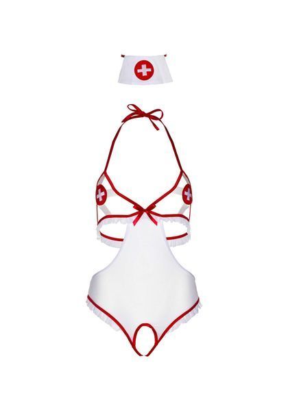 Костюм медсестры Leg Avenue Naughty Nurse, one size, боди и шапочка SO7892