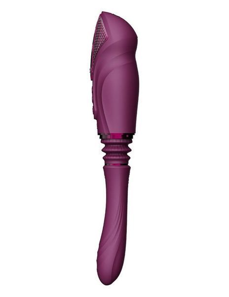 Компактна смарт секс-машина Zalo &ndash; Sesh Velvet Purple, 2 насадки, пульт ДК, кристал Swarovski SO9555