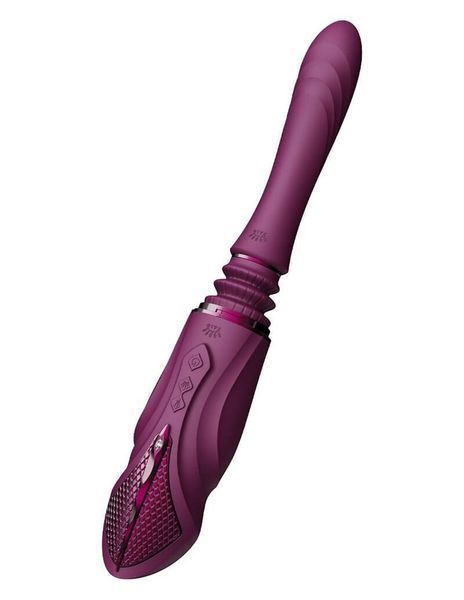 Компактна смарт секс-машина Zalo &ndash; Sesh Velvet Purple, 2 насадки, пульт ДК, кристал Swarovski SO9555