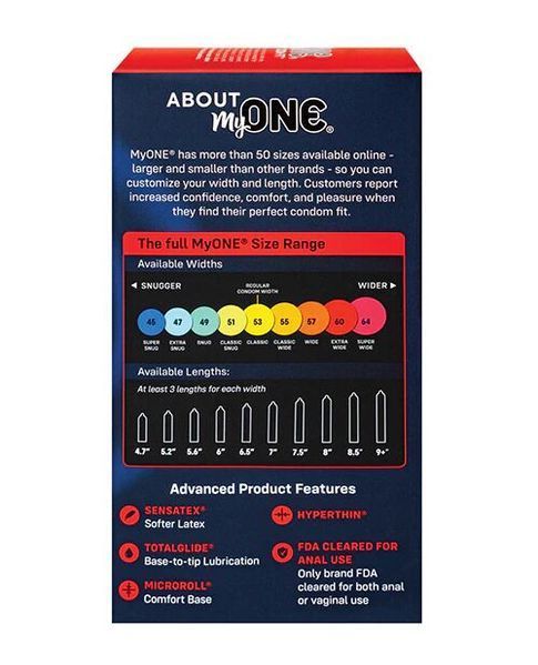 Презервативы MyONE Super Wide 10 шт, картонная коробка SX1254