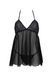 Пеньюар Passion KERRIA CHEMISE black, XXL/XXXL, кружевной верх, трусики в комплекте SX0490 фото 3