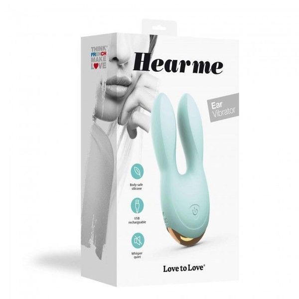 Вібратор-кролик Love To Love Hear Me Menthe з двома моторчиками і різнобарвною LED-підсвіткою SO3082