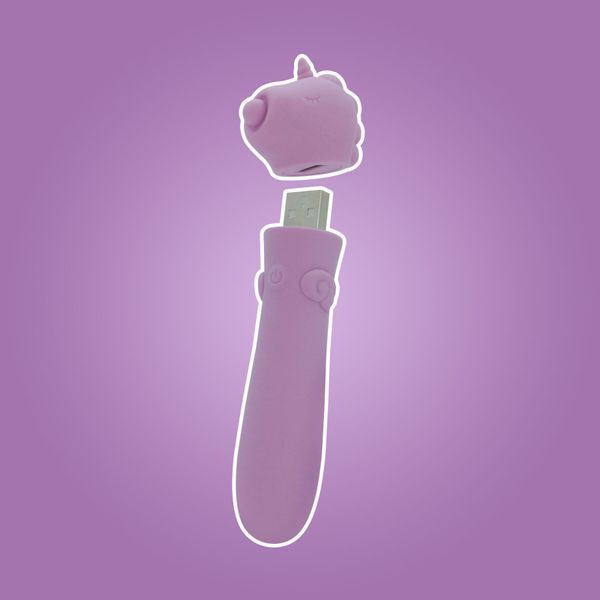 Вібратор-єдиноріжка Unihorn USB Bullet &ndash; Karma Lilac, віброкуля, USB-зарядка, 10 режимів SX2868