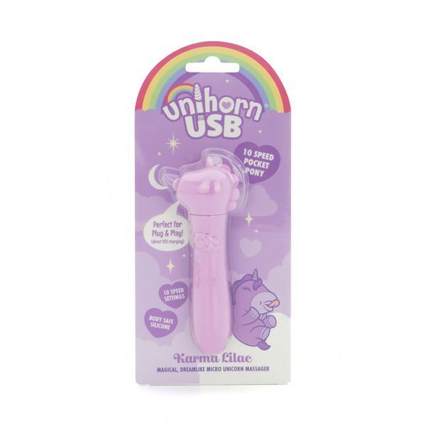 Вібратор-єдиноріжка Unihorn USB Bullet &ndash; Karma Lilac, віброкуля, USB-зарядка, 10 режимів SX2868