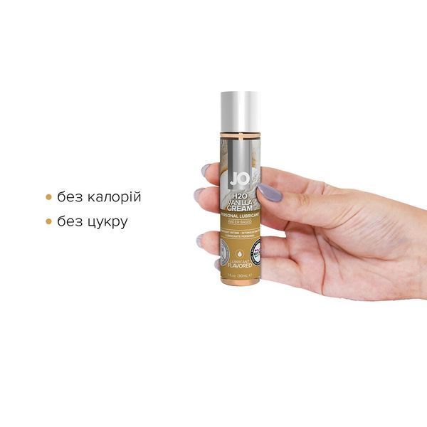 Смазка на водной основе JO H2O &mdash; Vanilla Cream (30 мл) без сахара, растительный глицерин SO1480
