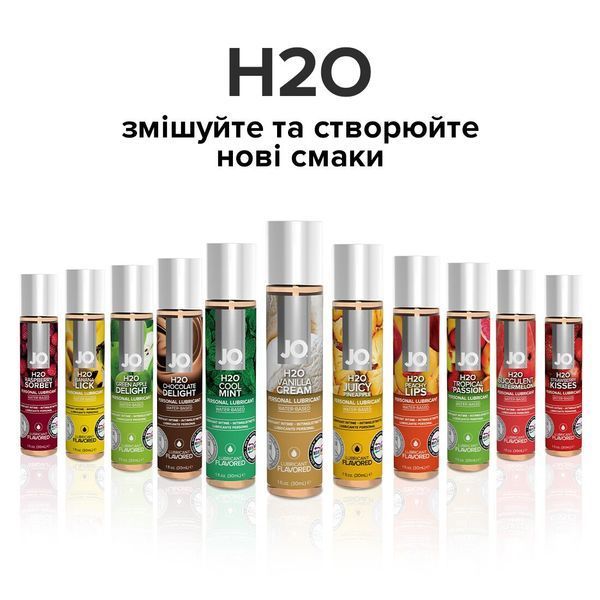 Смазка на водной основе JO H2O &mdash; Vanilla Cream (30 мл) без сахара, растительный глицерин SO1480