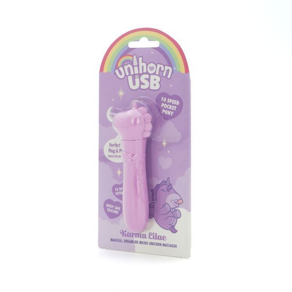 Вібратор-єдиноріжка Unihorn USB Bullet &ndash; Karma Lilac, віброкуля, USB-зарядка, 10 режимів SX2868