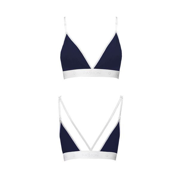 Спортивный топ с двойными бретелями Passion PS007 TOP L, navy blue SO4267