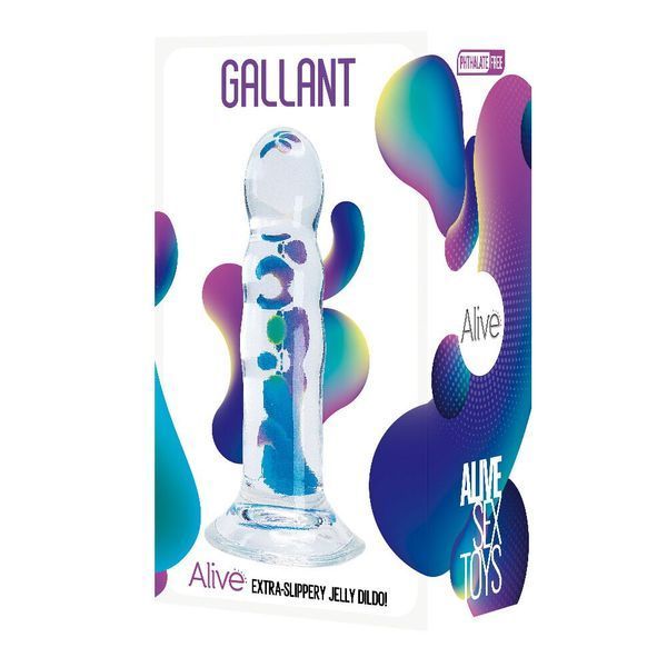Прозрачный фаллоимитатор Alive Gallant Jelly Dildo SO6025