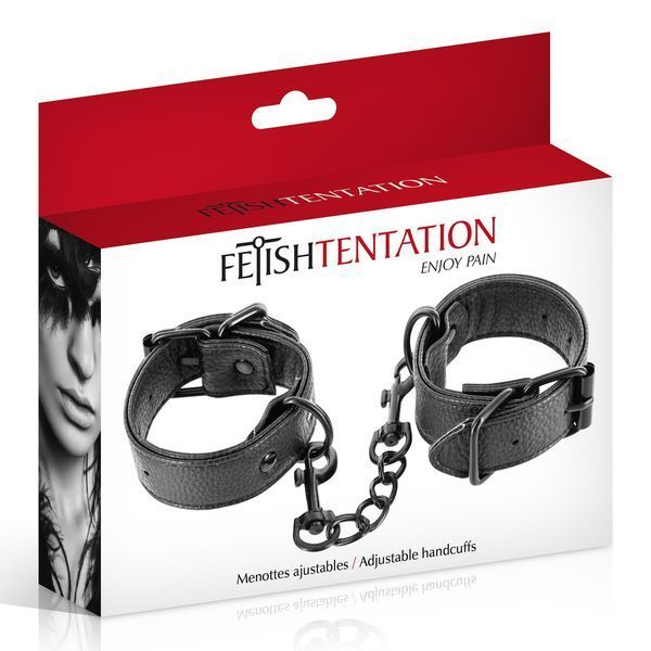 Наручники Fetish Tentation Adjustable Handcuffs, регульовані, знімний ланцюжок з карабінами SO7679