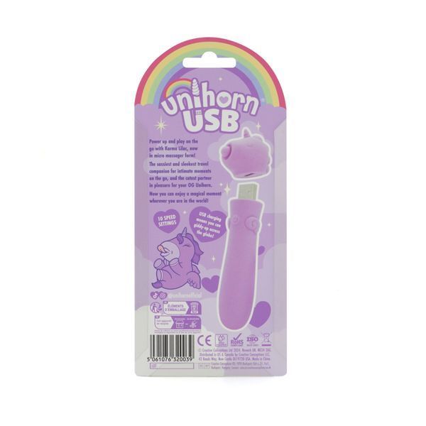 Вібратор-єдиноріжка Unihorn USB Bullet &ndash; Karma Lilac, віброкуля, USB-зарядка, 10 режимів SX2868