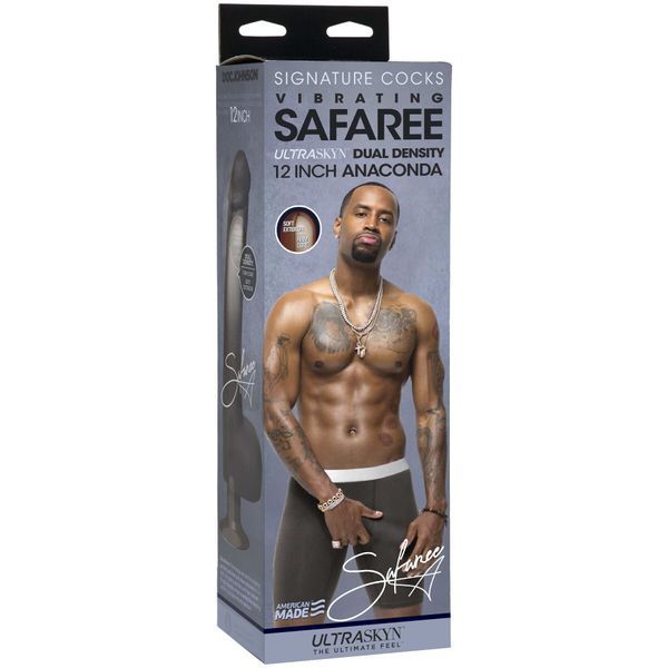 Фаллоимитатор с вибрацией Doc Johnson Safaree Samuels 12 Inch Cock, со слепка пениса, диаметр 5,1 см SO9856