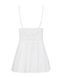 Сатиновый пеньюар с кружевом Obsessive 810-BAB-2 babydoll & thong L/XL, белый, пеньюар, танга SO7155 фото 6