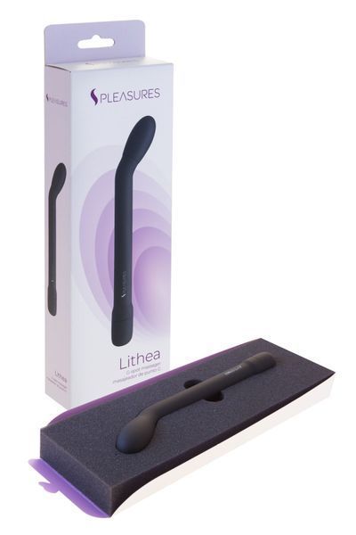 Тонкий вибратор для точки G S Pleasures Lithea Black, 7 режимов SX1601
