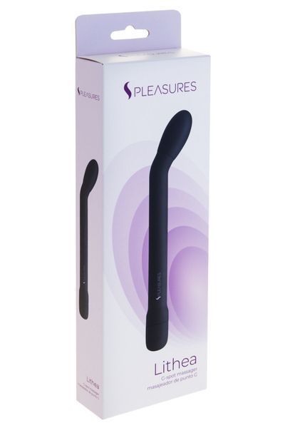 Тонкий вибратор для точки G S Pleasures Lithea Black, 7 режимов SX1601