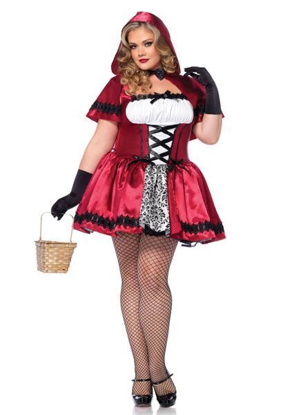 Эротический костюм Красной шапочки Leg Avenue Gothic Red Riding Hood 3X&ndash;4X, платье, накидка SO9127