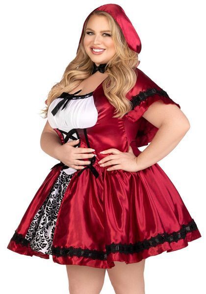 Эротический костюм Красной шапочки Leg Avenue Gothic Red Riding Hood 3X&ndash;4X, платье, накидка SO9127