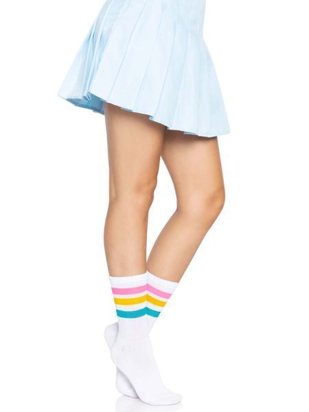 Шкарпетки жіночі в смужку Leg Avenue Pride crew socks Pansexual, 37&ndash;43 розмір SO8585