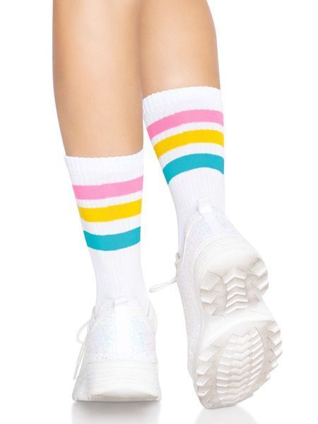 Шкарпетки жіночі в смужку Leg Avenue Pride crew socks Pansexual, 37&ndash;43 розмір SO8585