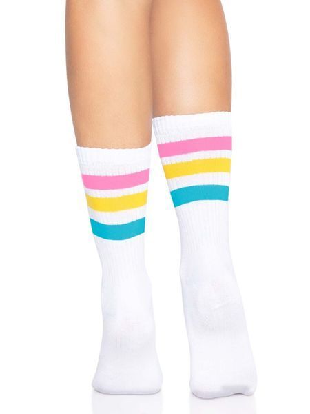 Шкарпетки жіночі в смужку Leg Avenue Pride crew socks Pansexual, 37&ndash;43 розмір SO8585