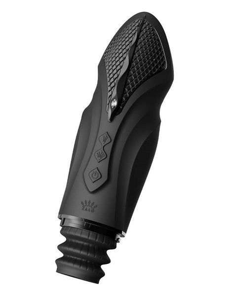 Компактна смарт секс-машина Zalo &ndash; Sesh Obsidian Black, 2 насадки, пульт ДК, кристал Swarovski SO9556