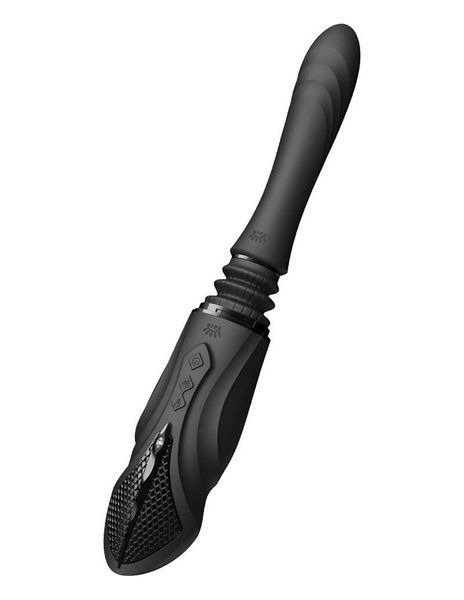 Компактна смарт секс-машина Zalo &ndash; Sesh Obsidian Black, 2 насадки, пульт ДК, кристал Swarovski SO9556
