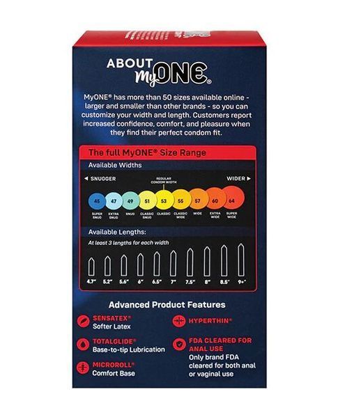 Презервативы MyONE Super Wide & Long 10 шт, картонная коробка SX1255