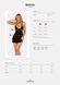 Сорочка Obsessive Selinne chemise & thong M/L Black, стринги, двойные бретели SO8671 фото 5