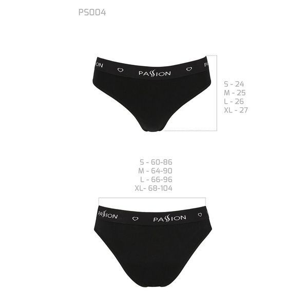 Трусики-слипы из хлопка с эластаном Passion PS004 PANTIES XL, black SO4218