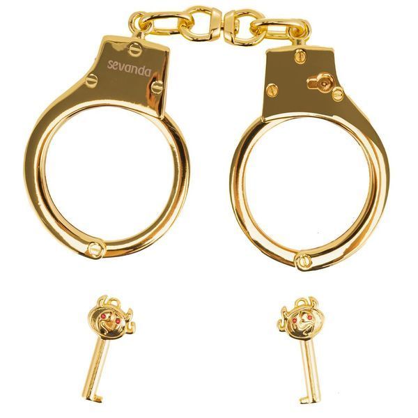 Наручники LOCKINK Pretty-sub Handcuffs, золотисті, металеві, можна відкрити без ключа SX0896