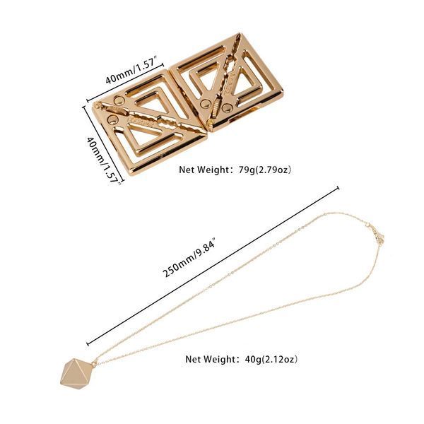 Затискачі для сосків з важкою підвіскою LOCKINK Adjustable Nipple Clamps with Heavy Pendant, під золото SX0846