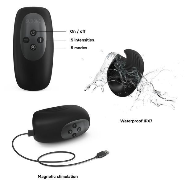 Мастурбатор с вибрацией Manwan SUB.ONE Infinite Black SX1381
