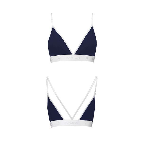 Спортивный топ с двойными бретелями Passion PS007 TOP M, navy blue SO4268